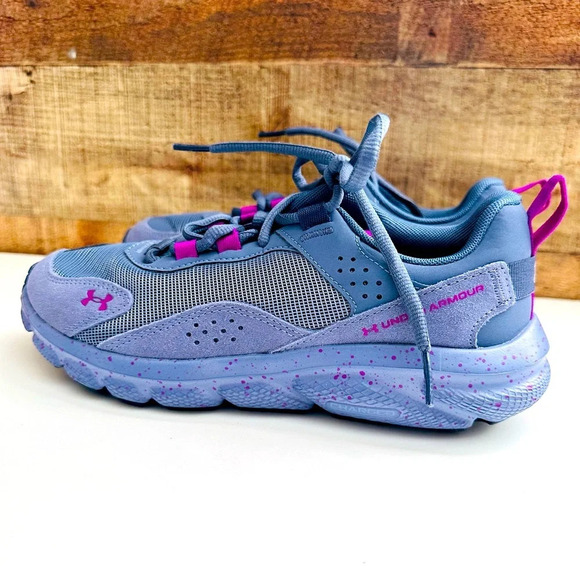 NWOT Under Armour 2022 Charged Verssert Speckle Aurora Purple Running Shoes - Picture 4 of 11